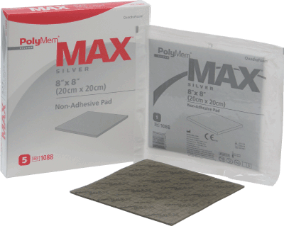 1045: MAX Silver 4” x 4” Non-Adhesive Pad Dressing